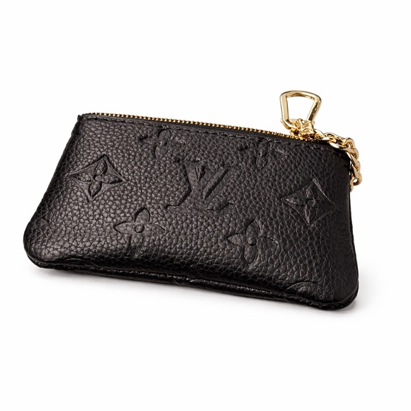 Black Monogram Key Pouch